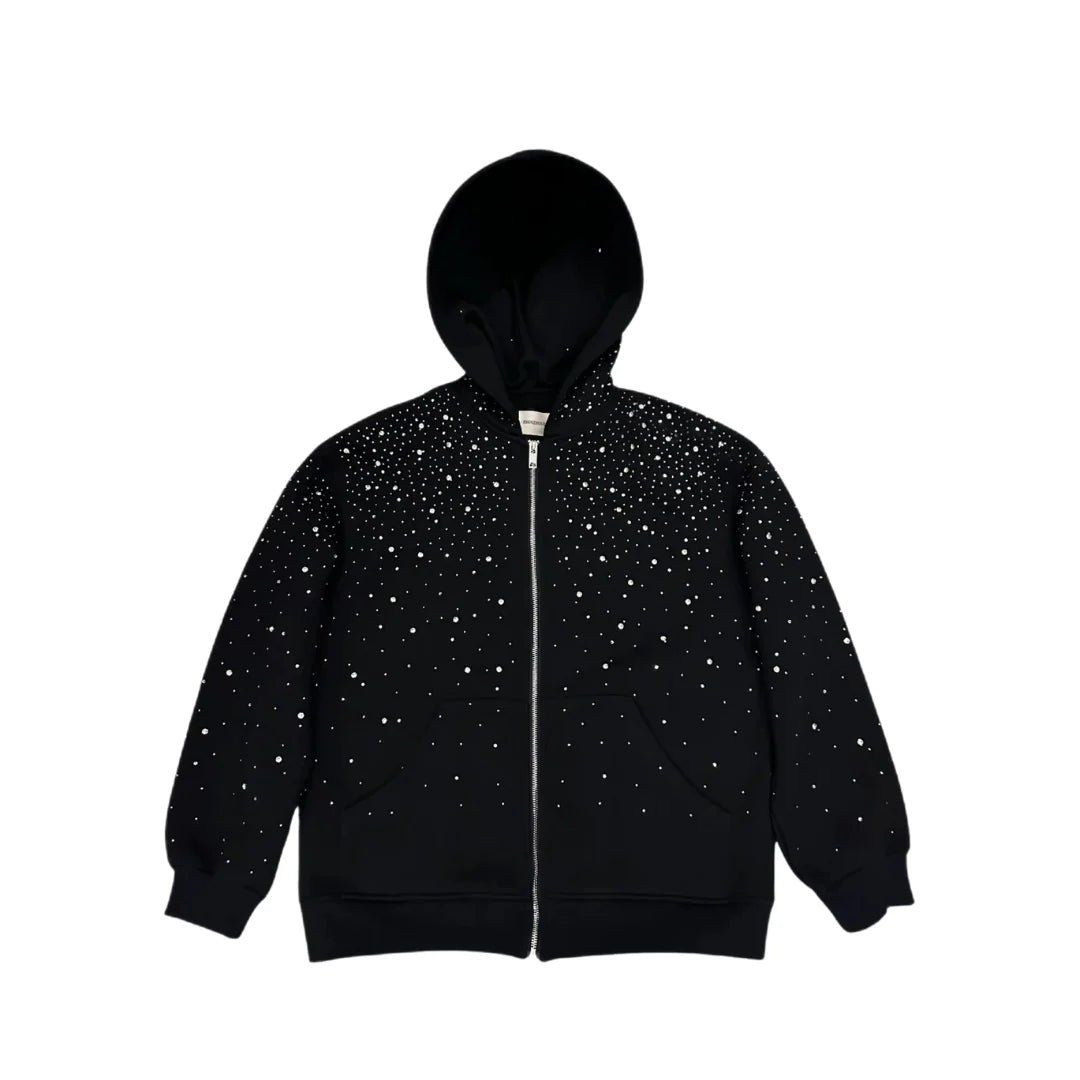 Rhinestone Galaxy Zip Up