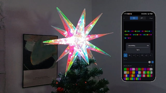 13.8" Prismatic Christmas Tree Topper