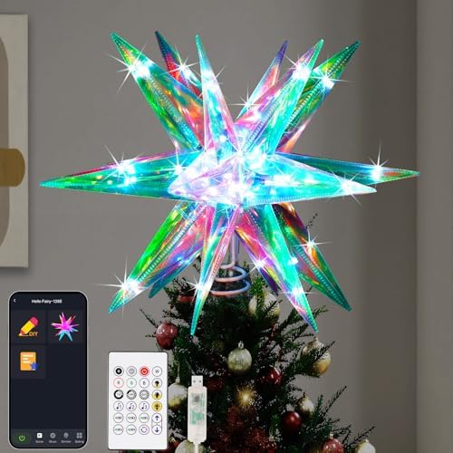 13.8" Prismatic Christmas Tree Topper