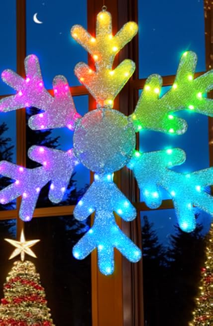 31" Smart Hanging Outdoor Snowflake
