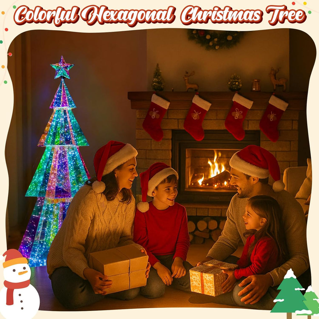 47″ Prismatic Iridescent Christmas Tree