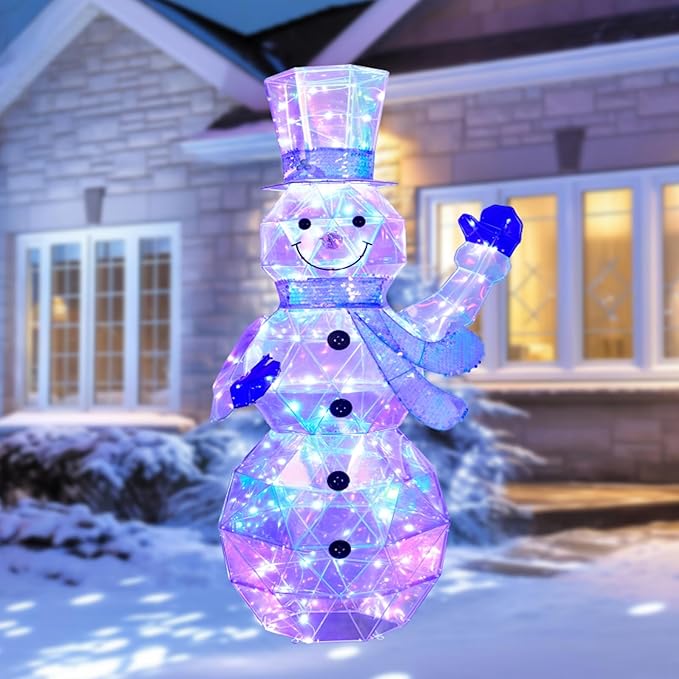 4.1FT Prismatic Snowman
