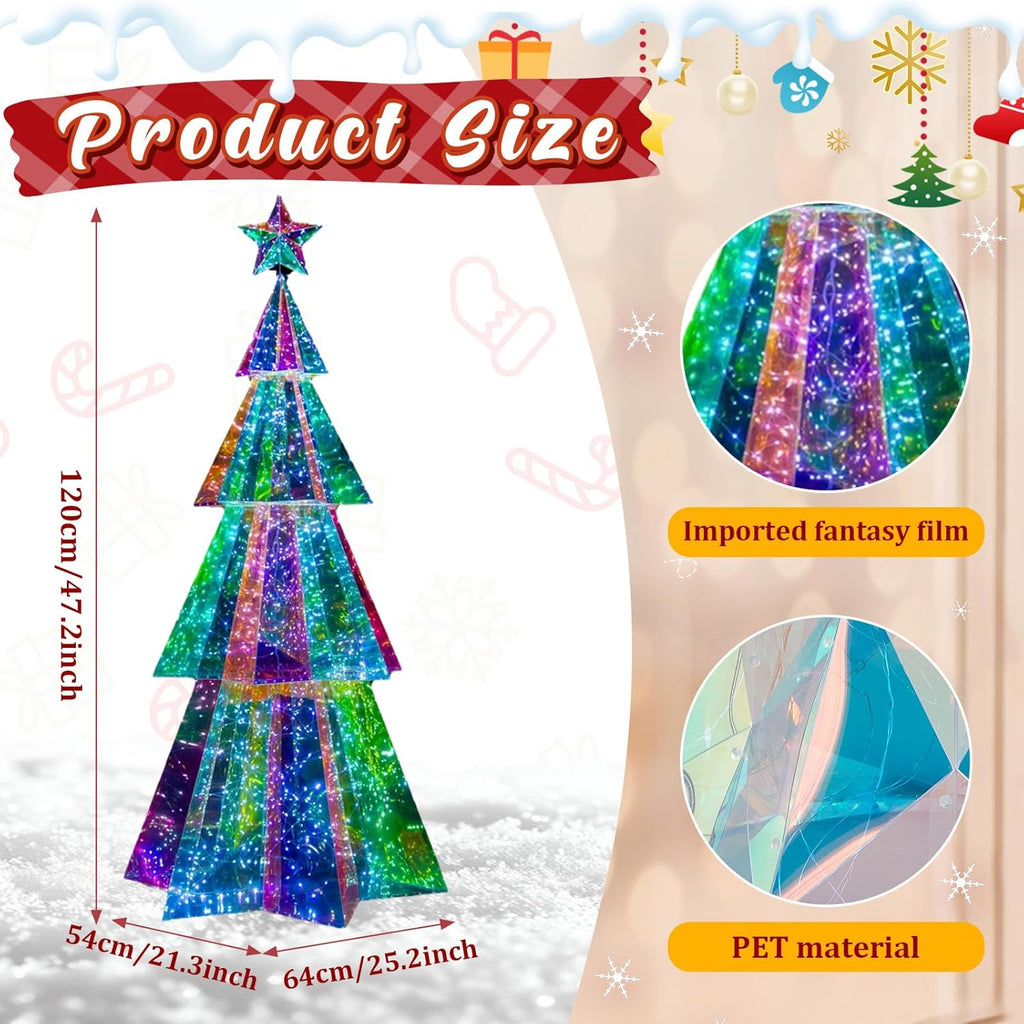 47″ Prismatic Iridescent Christmas Tree