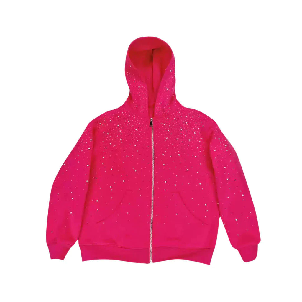 Rhinestone Galaxy Zip Up