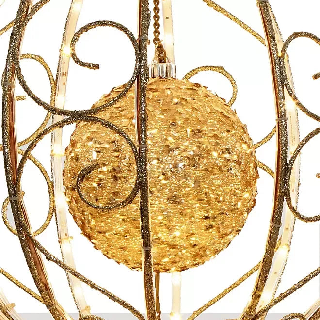 62" Pre-Lit Rotating Ornament Décor