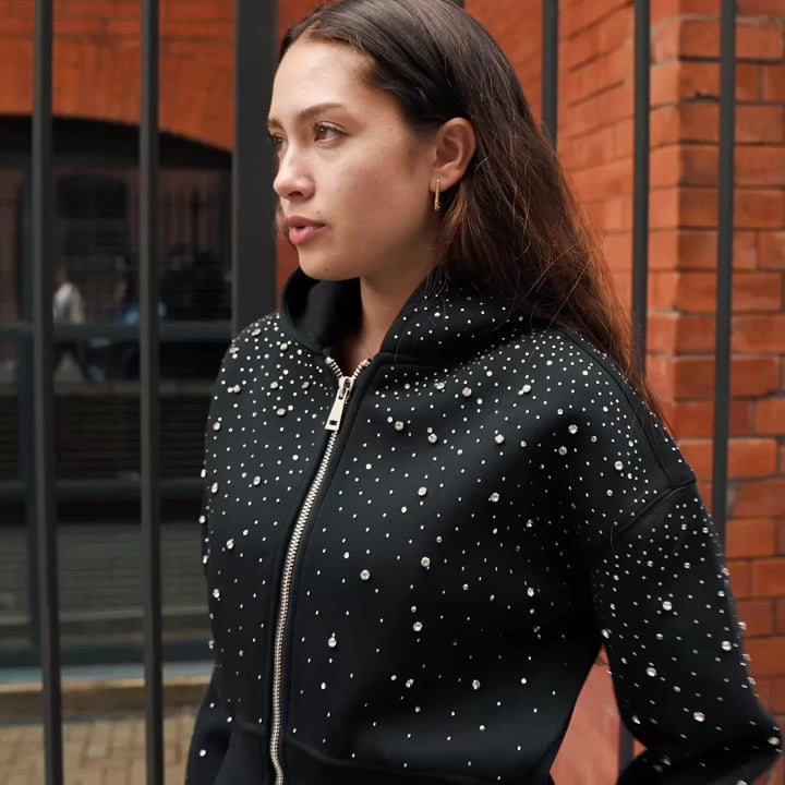 Women's Cropped Galaxy Hoodie